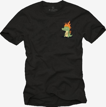 MAKAYA Shirt in Schwarz: Vorderseite