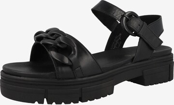 CAPRICE Strap sandal in Black: front