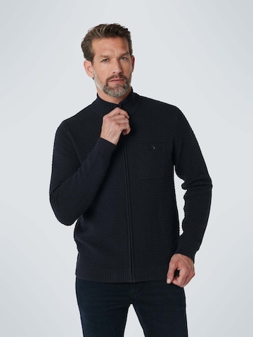 Vestes en maille No Excess en bleu : devant