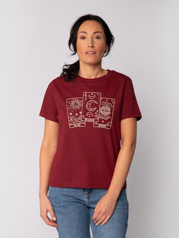 T-shirt 'Tarot Set' Watapparel en rouge : devant