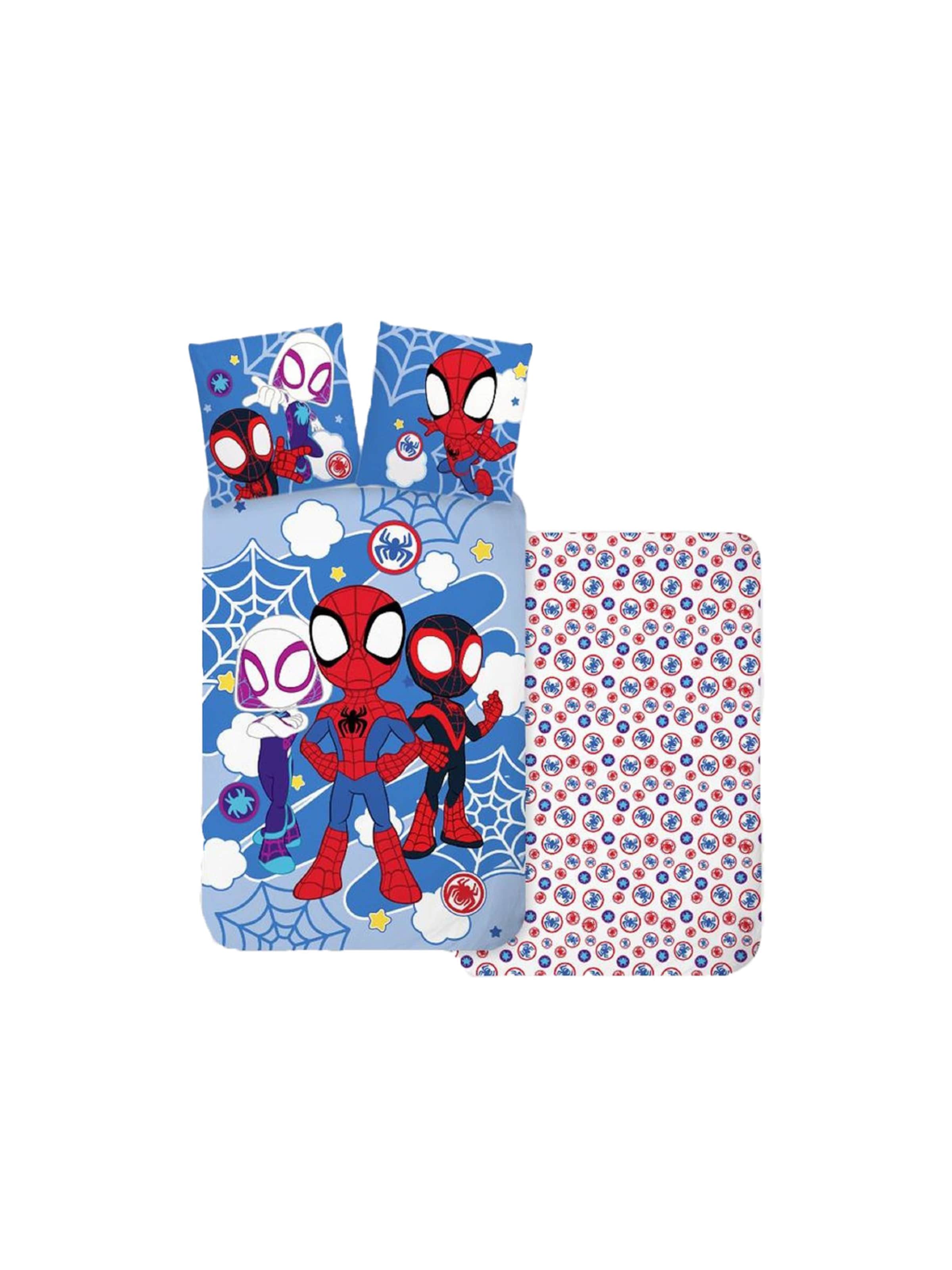 Housse de couette 'Spiderman' marvel en bleu : devant