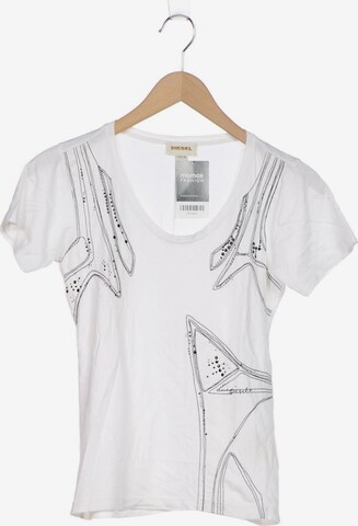DIESEL Top & Shirt in XS in White: front