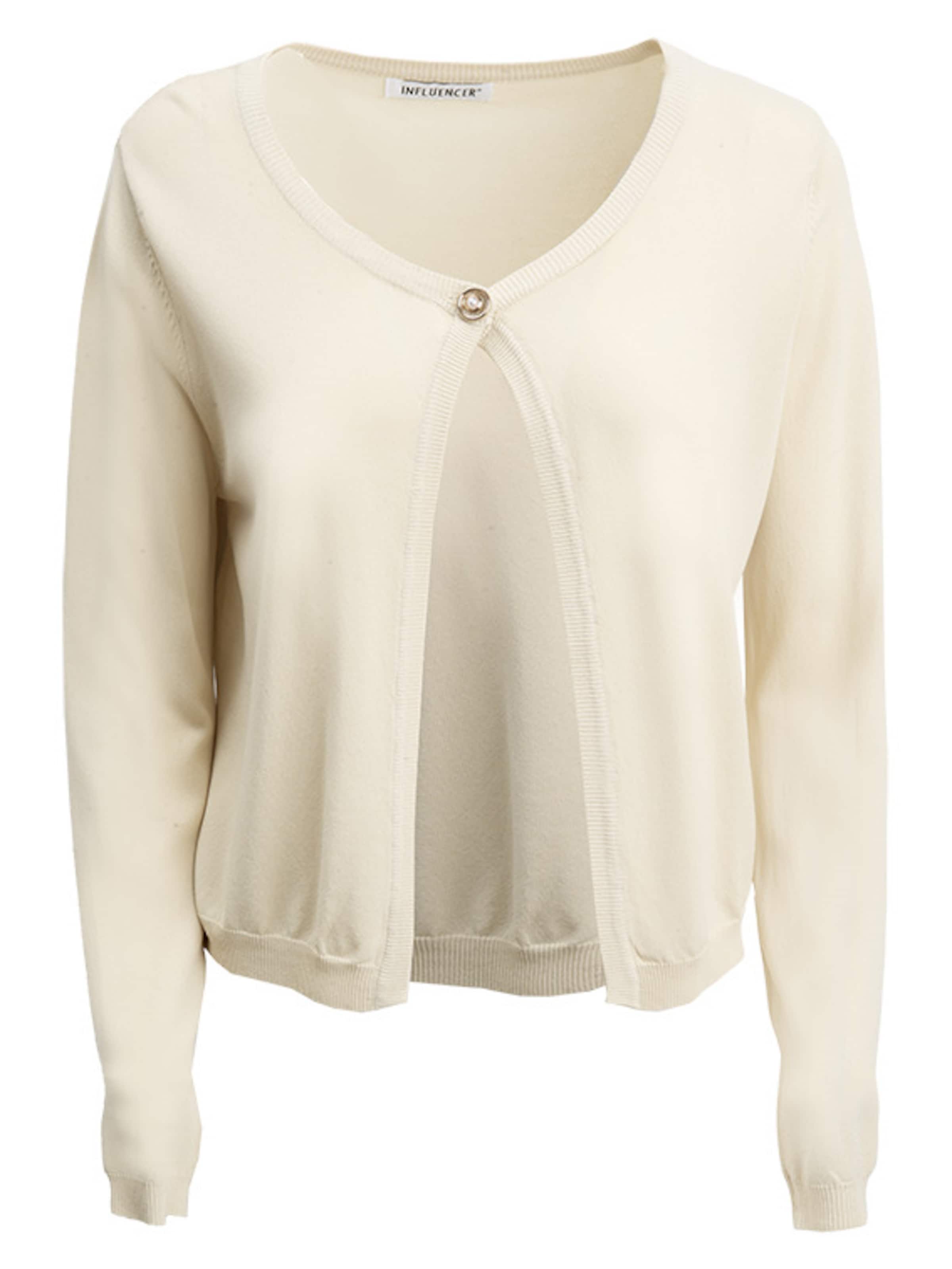 Influencer - Casaco de malha em bege: frente