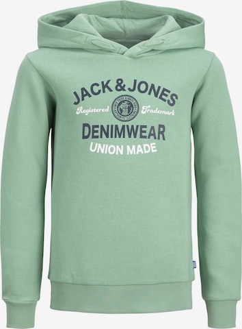 Jack & Jones Junior Суичър в зелено: отпред