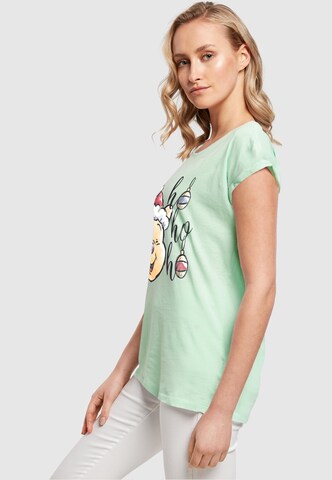 ABSOLUTE CULT T-Shirt 'Winnie The Pooh - Ho Ho Ho Baubles' in Grün