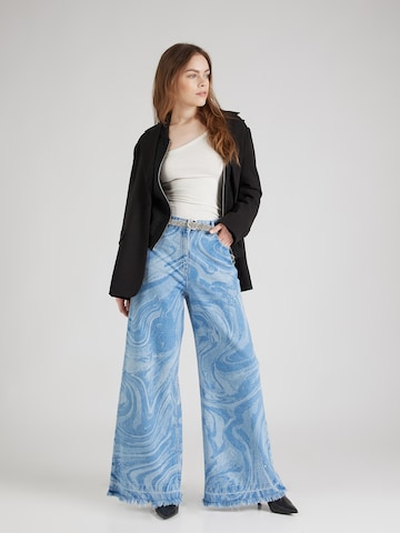 Wide leg Jeans de la PATRIZIA PEPE pe albastru