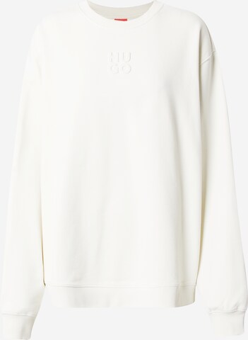 HUGO Sweatshirt i vit: framsida