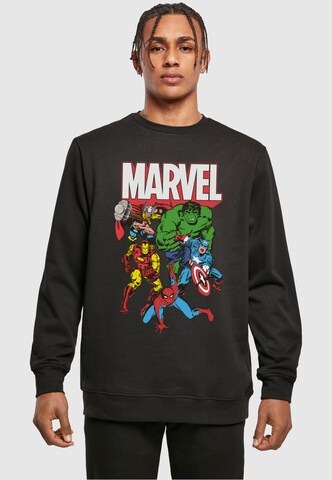 ABSOLUTE CULT Sweatshirt 'Avengers - Marvel Comics Group' in Zwart: voorkant