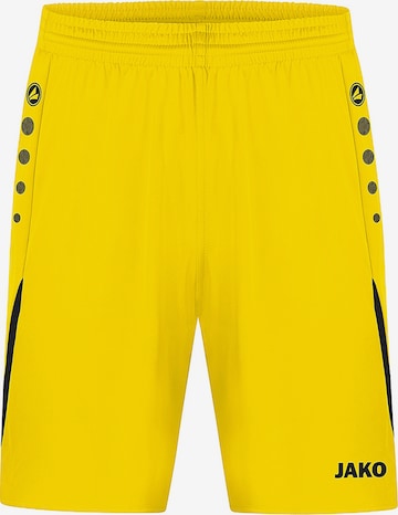 JAKO Regular Workout Pants 'Challenge' in Yellow: front