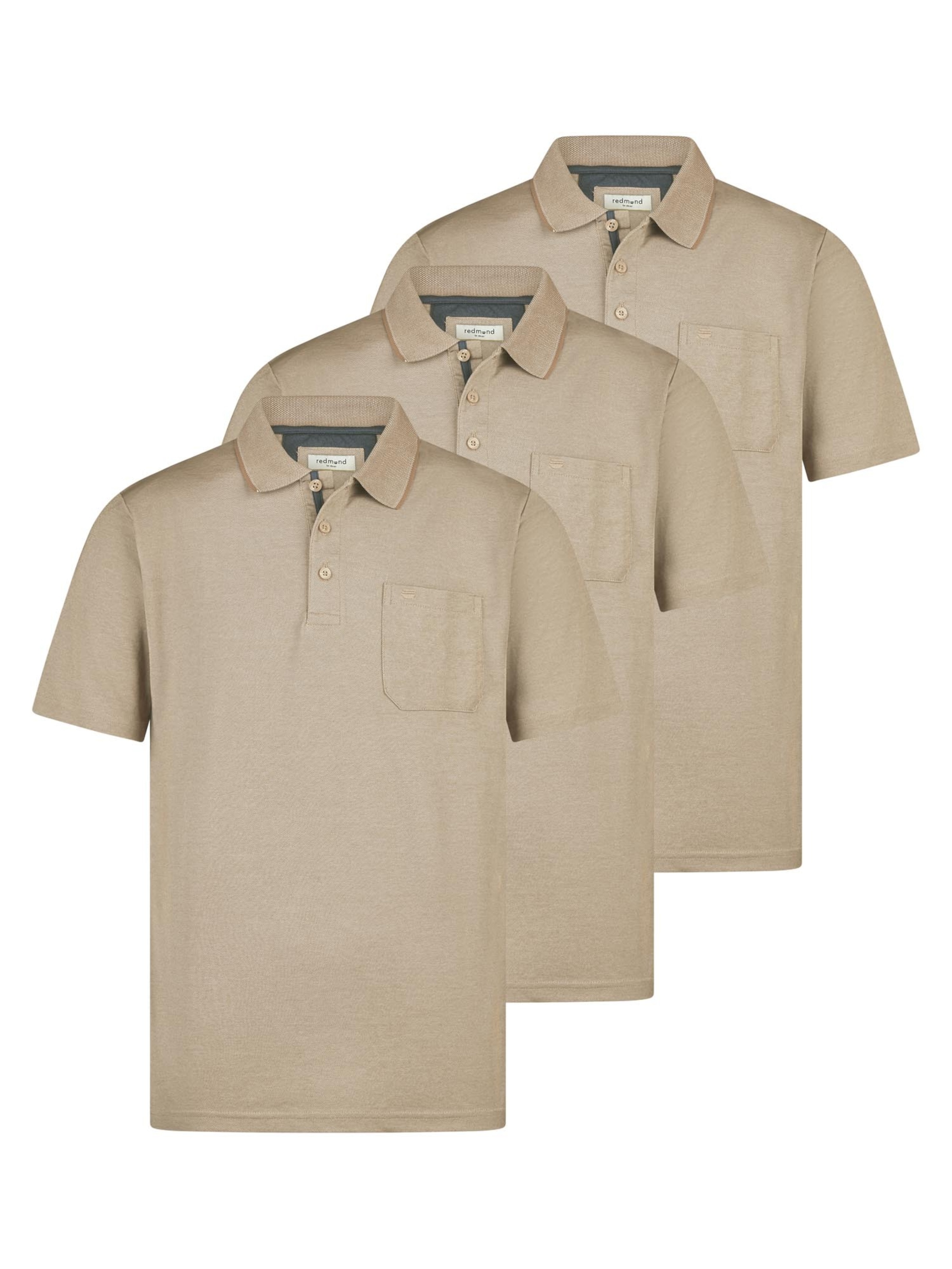 redmond Shirt 'Basic'‌‌‌‌‌‌‌ in Beige: Vorderseite