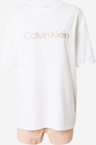 Calvin Klein Underwear Kort pyjamas i beige: framsida