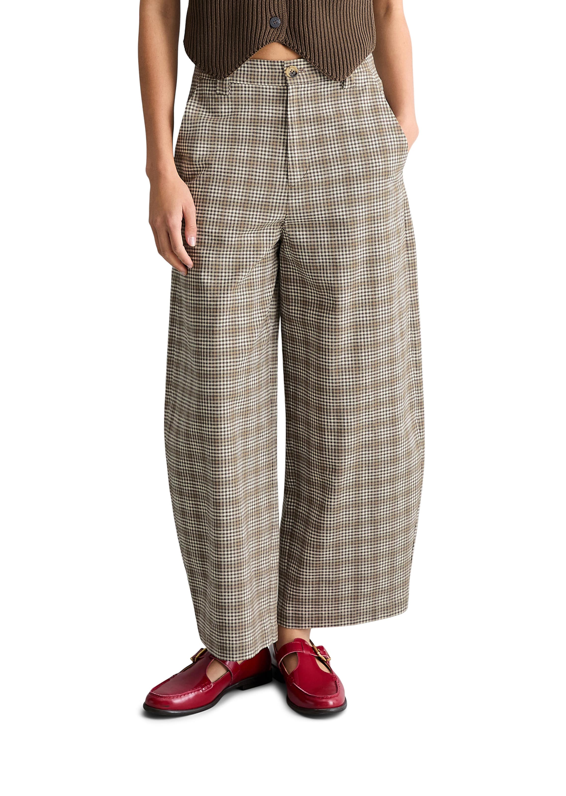 Marc O'Polo DENIM Baggy Hose in Braun: Vorderseite