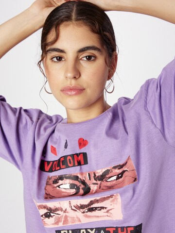 Volcom T-Shirt 'PLAY THE' in Lila