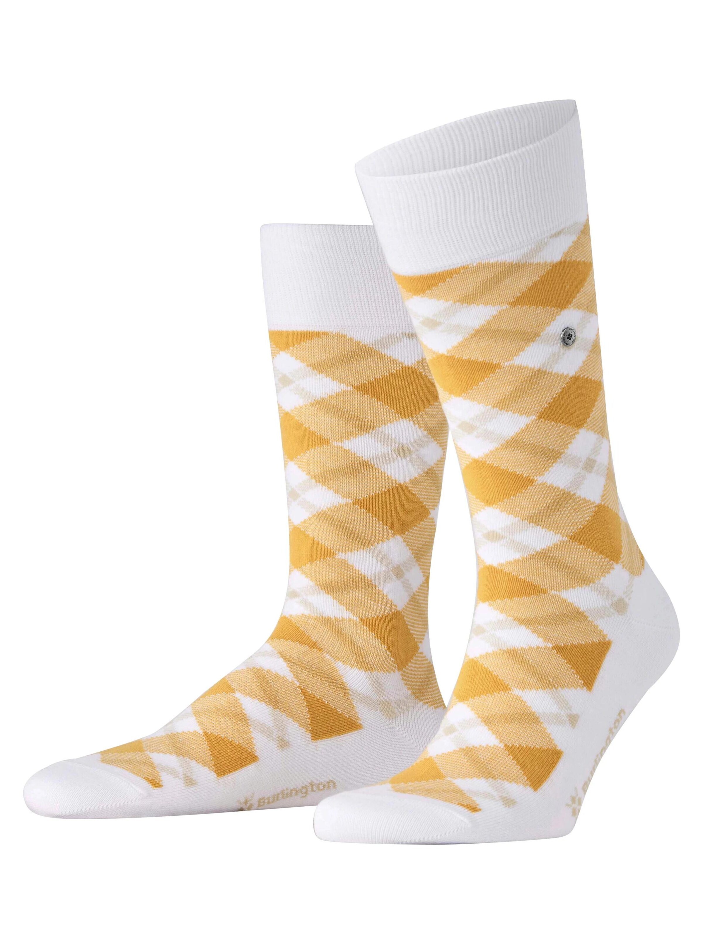 BURLINGTON Socken 'Tartan'‌ in Weiß: Vorderseite