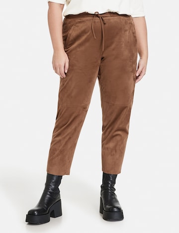 SAMOON Loosefit Broek 'Mia' in Bruin: voorkant