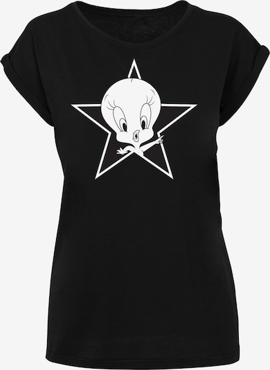 F4NT4STIC Shirt 'Looney Tunes Tweetie' in de kleur Zwart / Wit, Productweergave