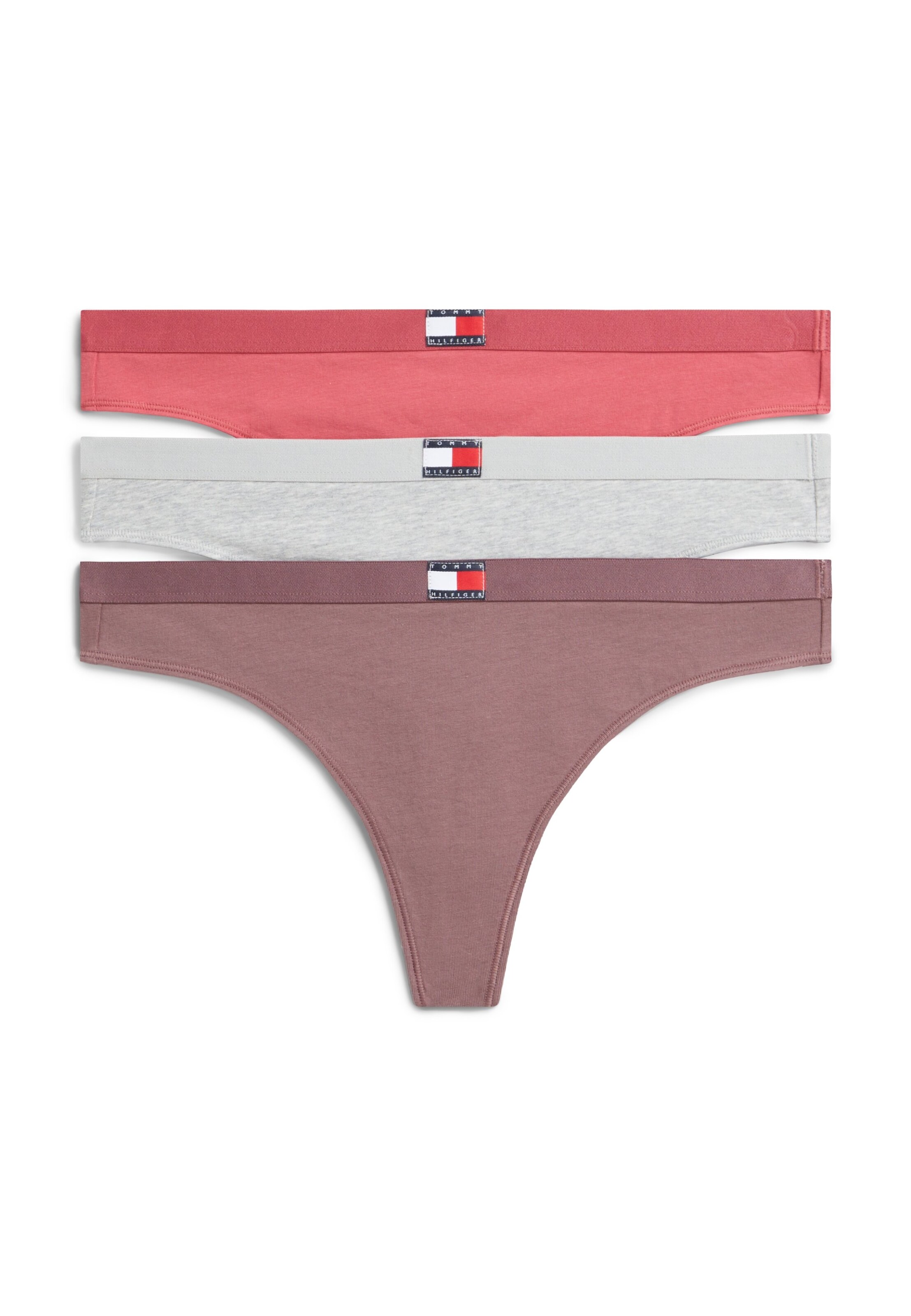 Tommy Hilfiger Underwear - Tanga 'Heritage' en marrón: frente