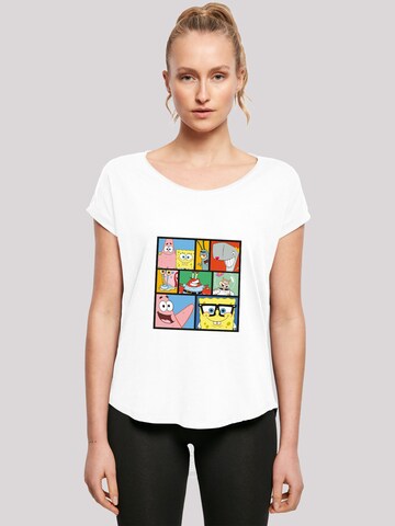 T-shirt 'Spongebob Schwammkopf' F4NT4STIC en blanc : devant