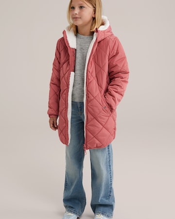 WE Fashion Демисезонная куртка в Ярко-розовый
