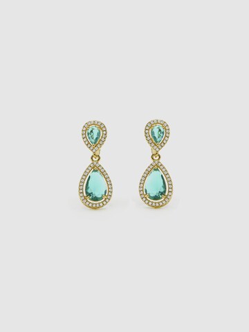 Luxenter Earrings 'Misim' in Green: front