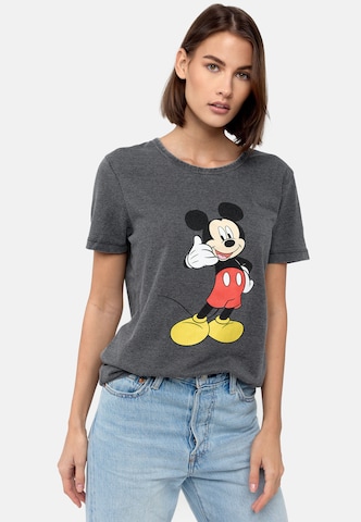 Recovered T-shirt 'Mickey Mouse Phone' i grå