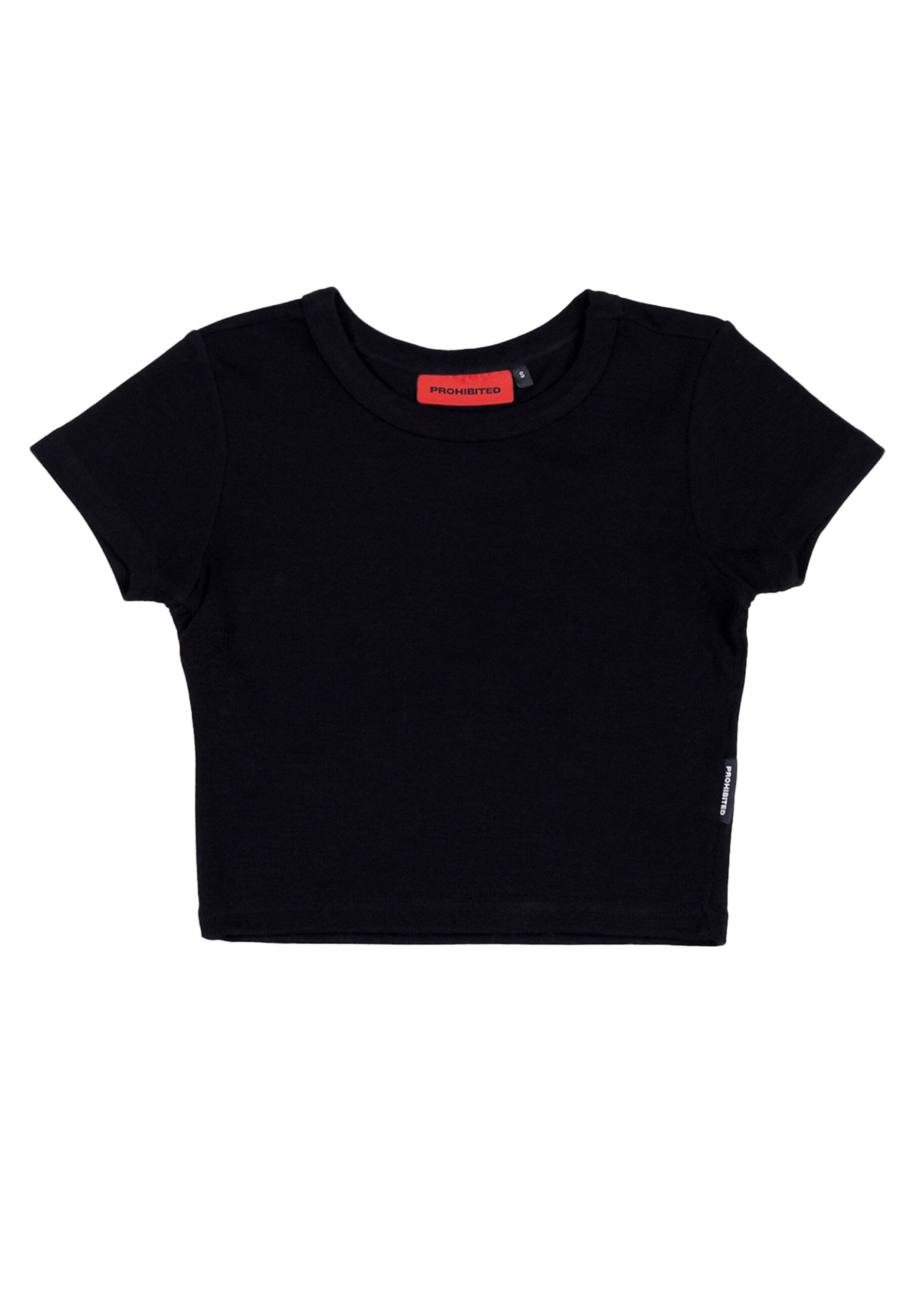 T-shirt Prohibited en noir : devant