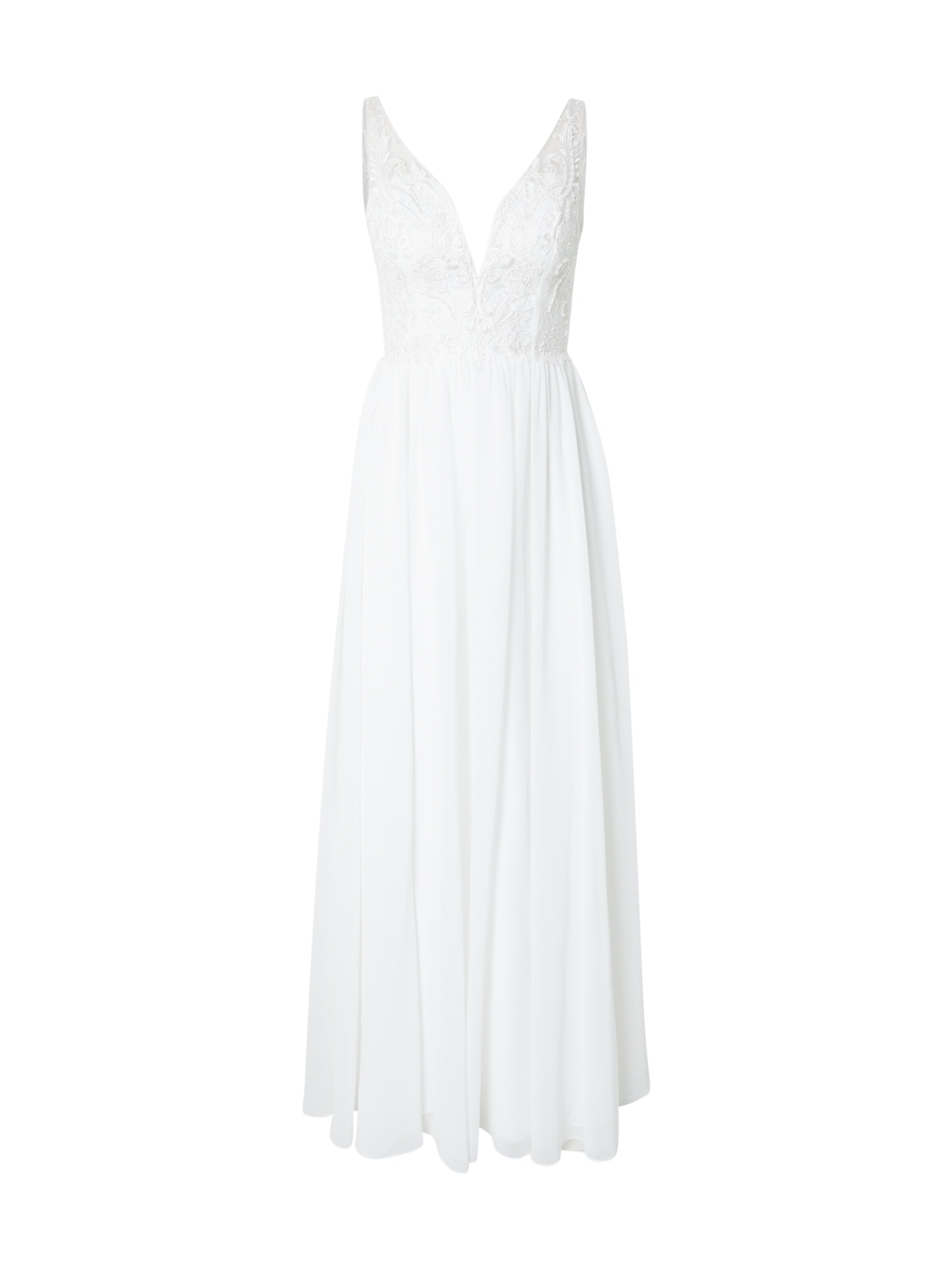 Robe de soirée Unique en beige : devant