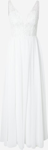 Unique Вечернее платье в Бежевый: спереди