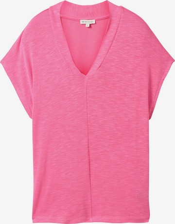 T-shirt TOM TAILOR en rose : devant