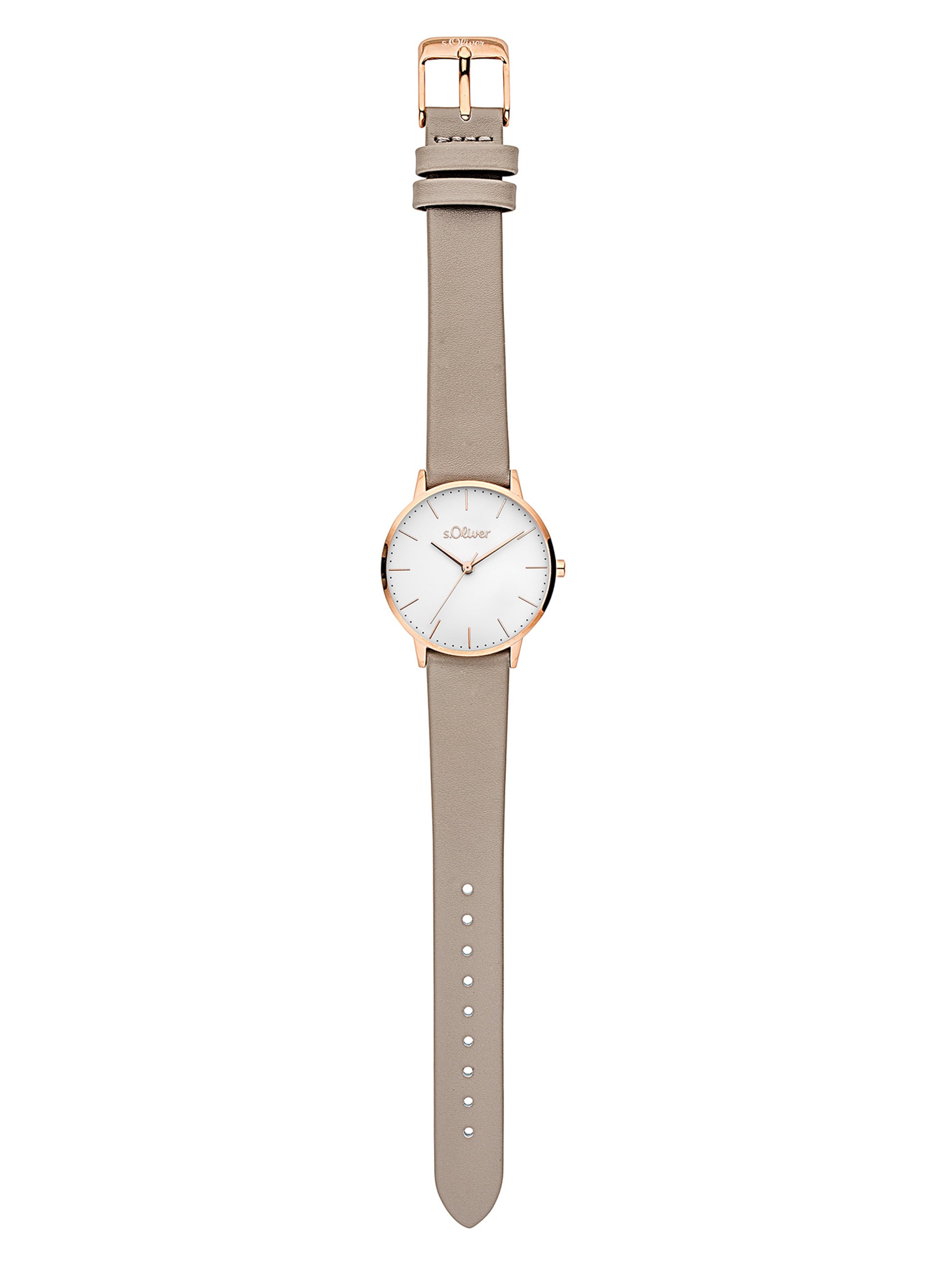 s.Oliver Analog Watch in Brown
