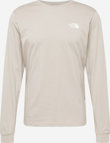 T-Shirt THE NORTH FACE en beige : devant