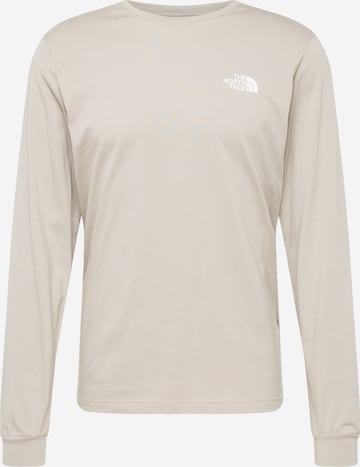 T-Shirt THE NORTH FACE en beige : devant