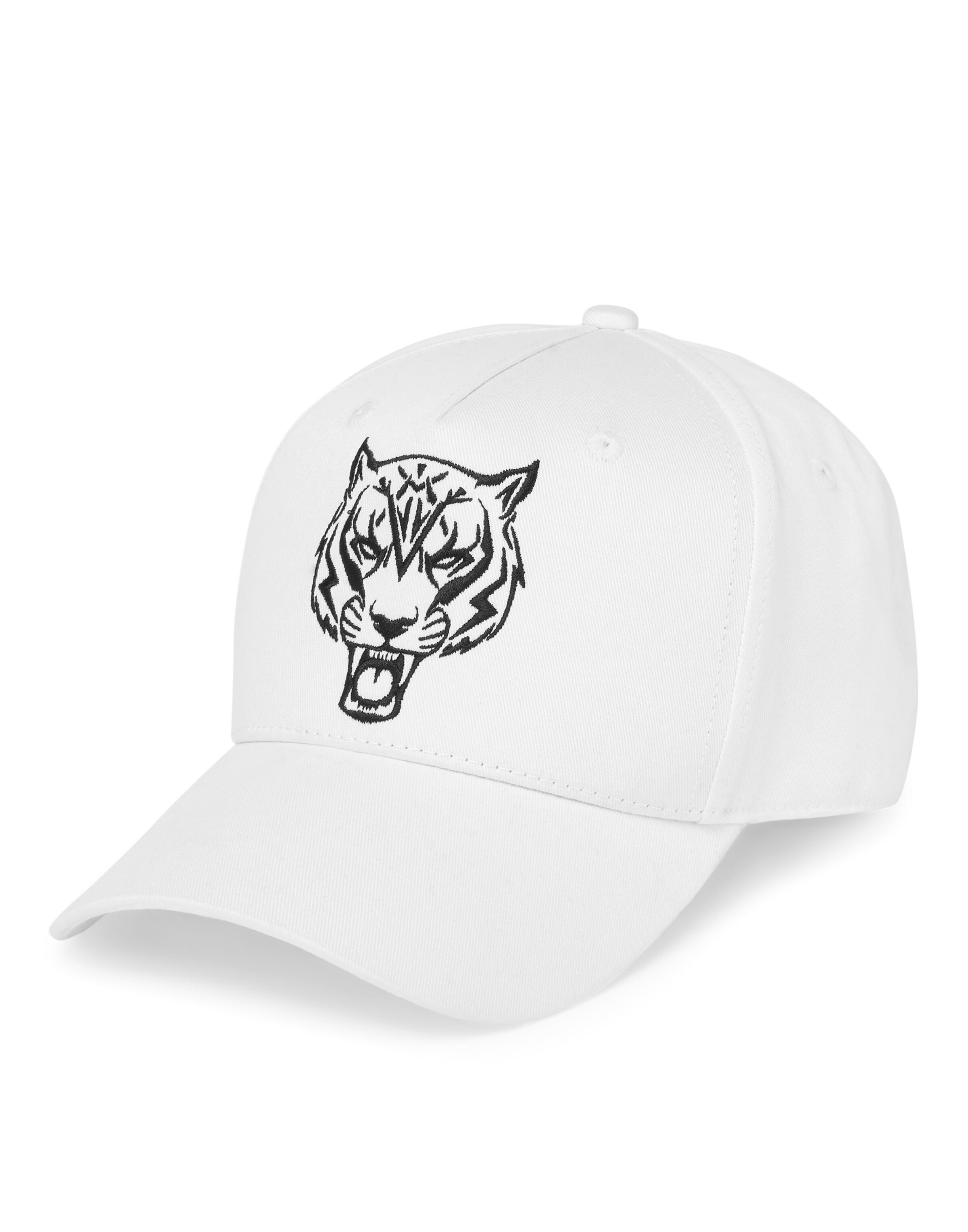 Plein Sport - Boné 'Tiger' em branco: frente