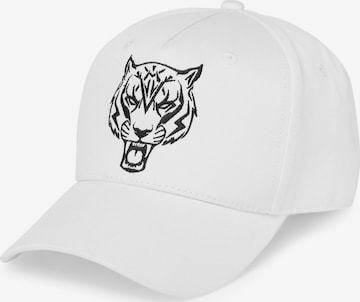 Casquette 'Tiger' Plein Sport en blanc : devant