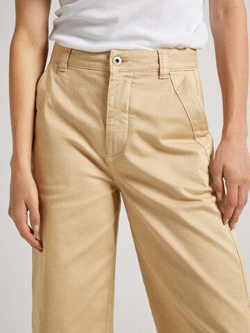 Pepe Jeans Wide leg Broek 'TASHA' in Beige