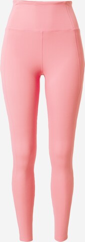 Girlfriend Collective Skinny Workout Pants in Pink: front