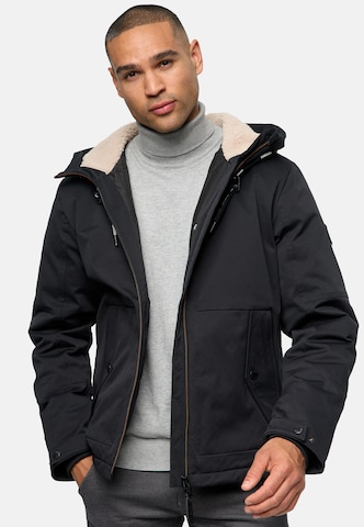 Veste d’hiver ' Kylian ' INDICODE JEANS en noir : devant