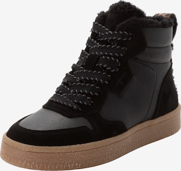 Tamaris - Sapatilhas altas em preto: frente