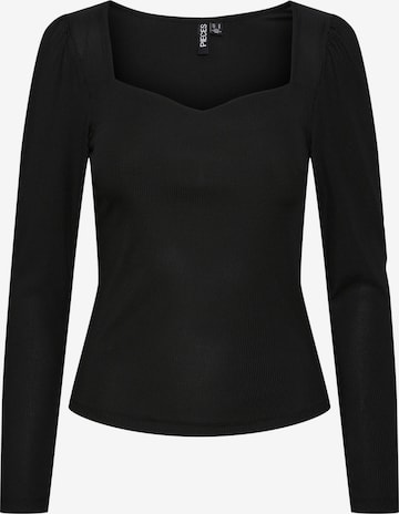 PIECES - Camiseta 'MANIELLA' en negro: frente