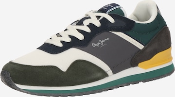 Baskets basses 'London Life' Pepe Jeans en vert : devant
