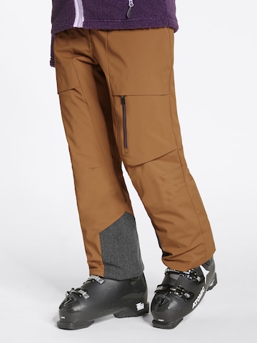 ZIENER Regular Workout Pants 'THOLINE' in Brown