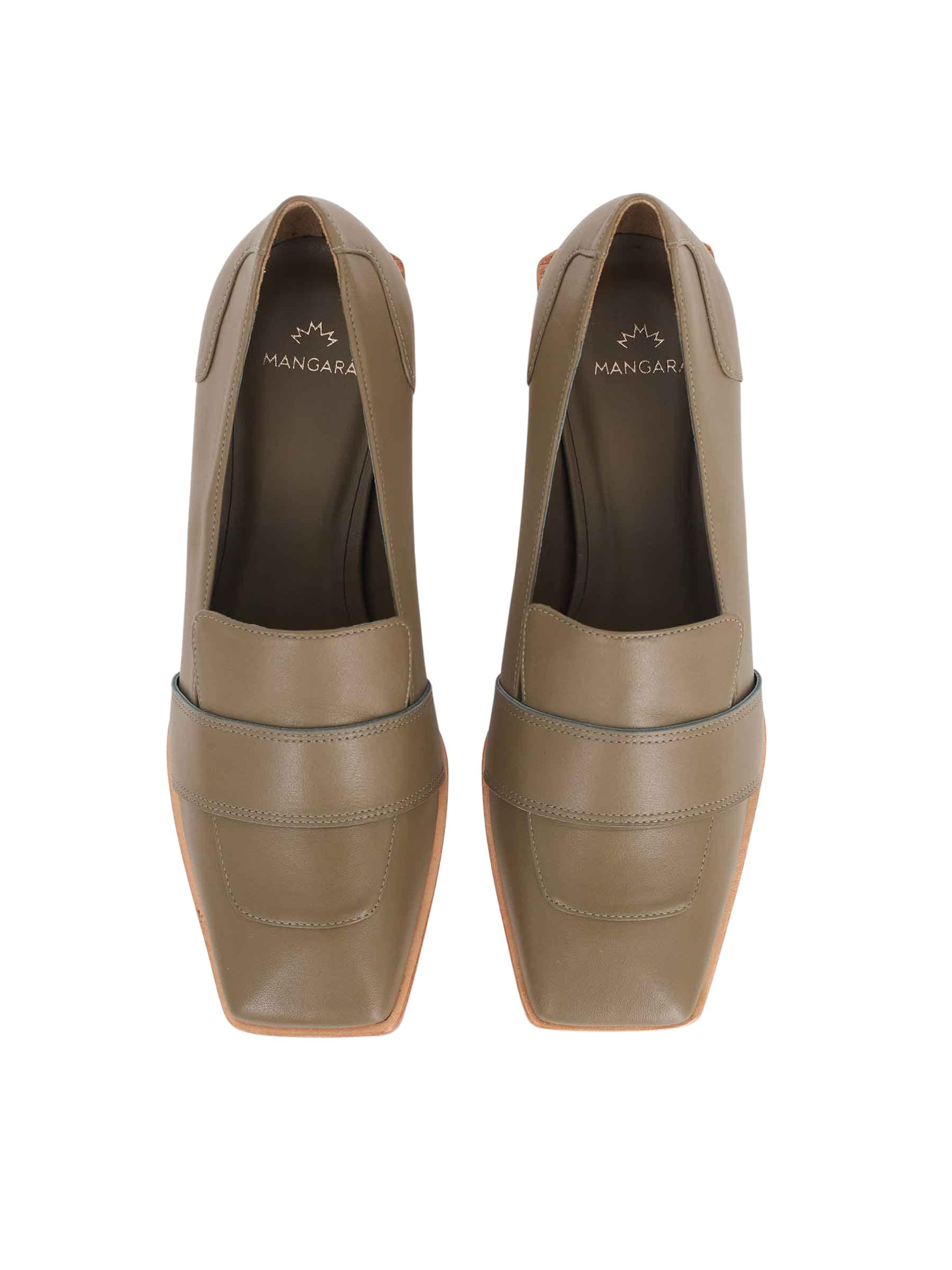 Mangara Atelier Mocassins 'Mocassins Mangara Louro en cuir' in Groen