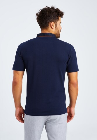 Leif Nelson T-Shirt Polo in Blau