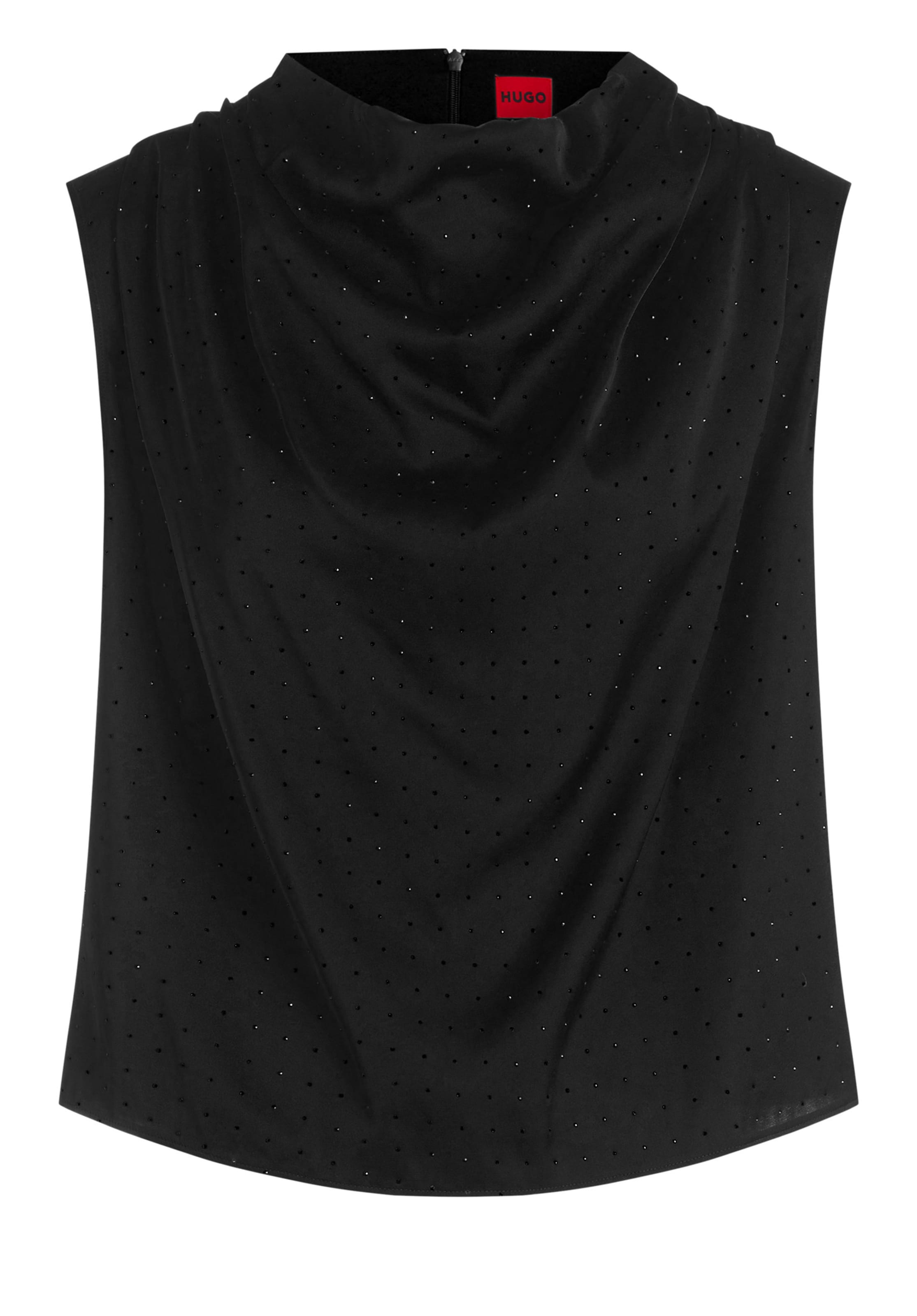 HUGO Top 'Casmini' in Schwarz: Vorderseite