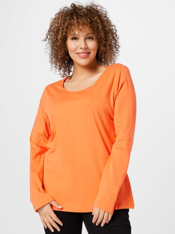 T-shirt Ulla Popken en orange : devant