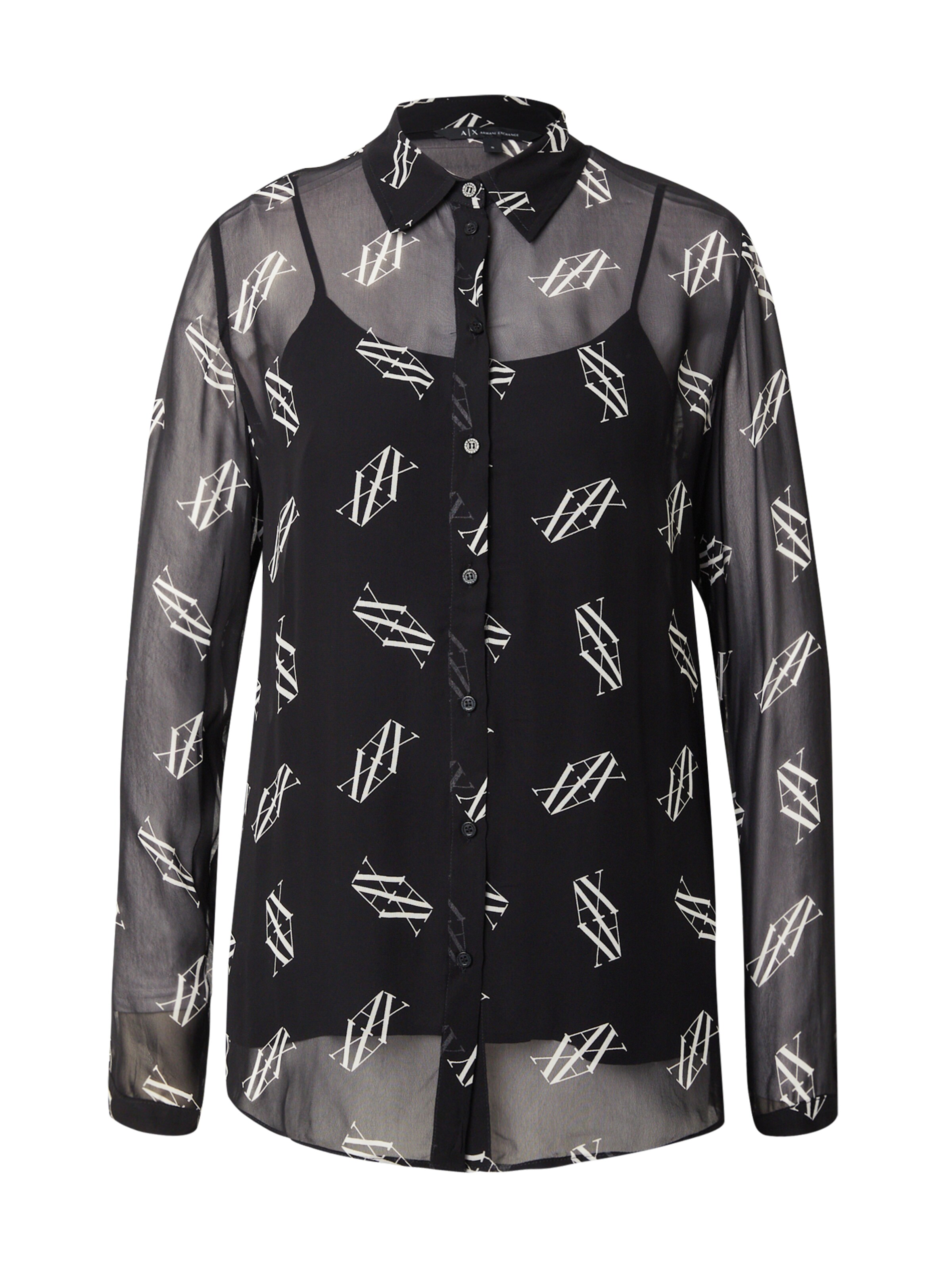 Fit confort Chemisier ARMANI EXCHANGE en noir : devant