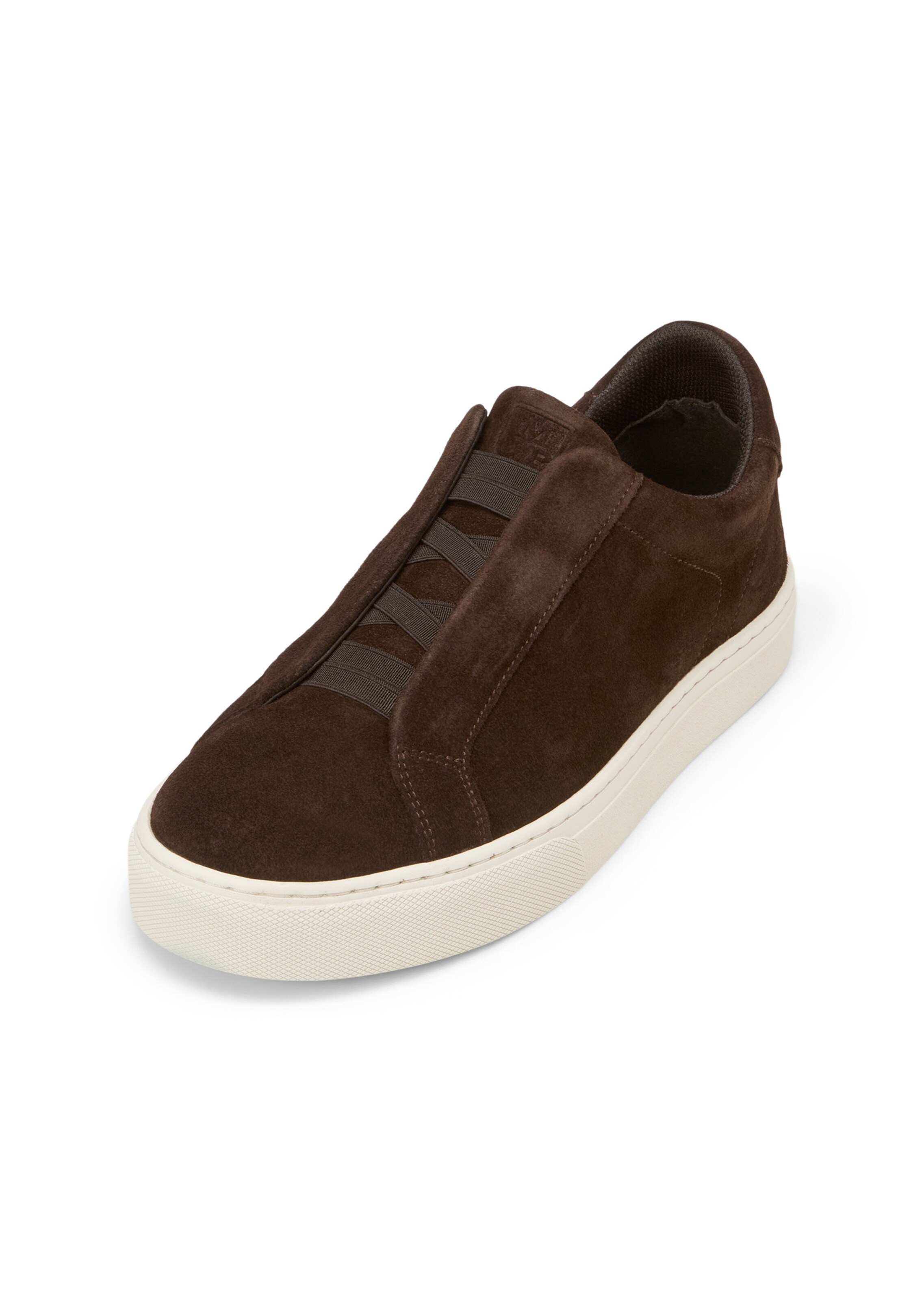 Marc O'Polo Platform trainers ' aus Veloursleder ' in Brown