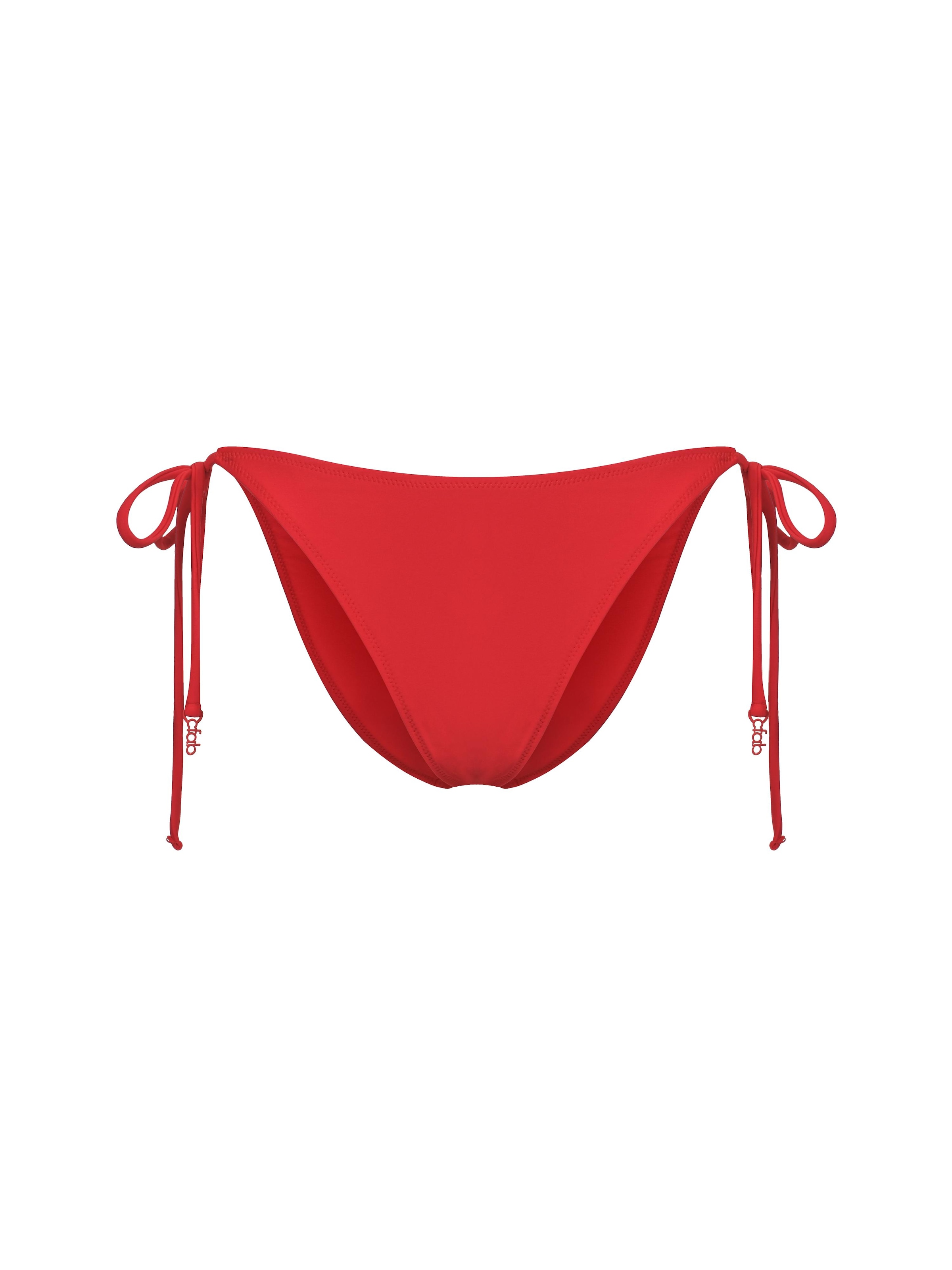 Slip bikini 'Signature Essential Swim Bottom' di cfab (formerly creamy fabrics) in rosso: frontale