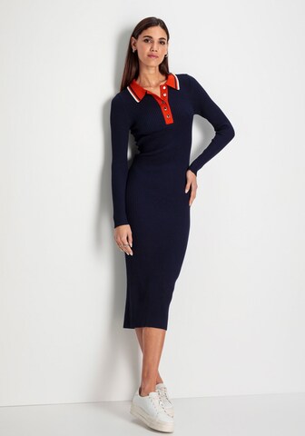 HECHTER PARIS Knitted dress in Blue