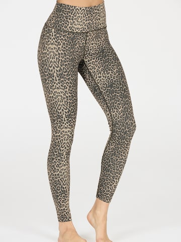 Skinny Pantaloni sportivi 'Windia' di Athlecia in beige: frontale